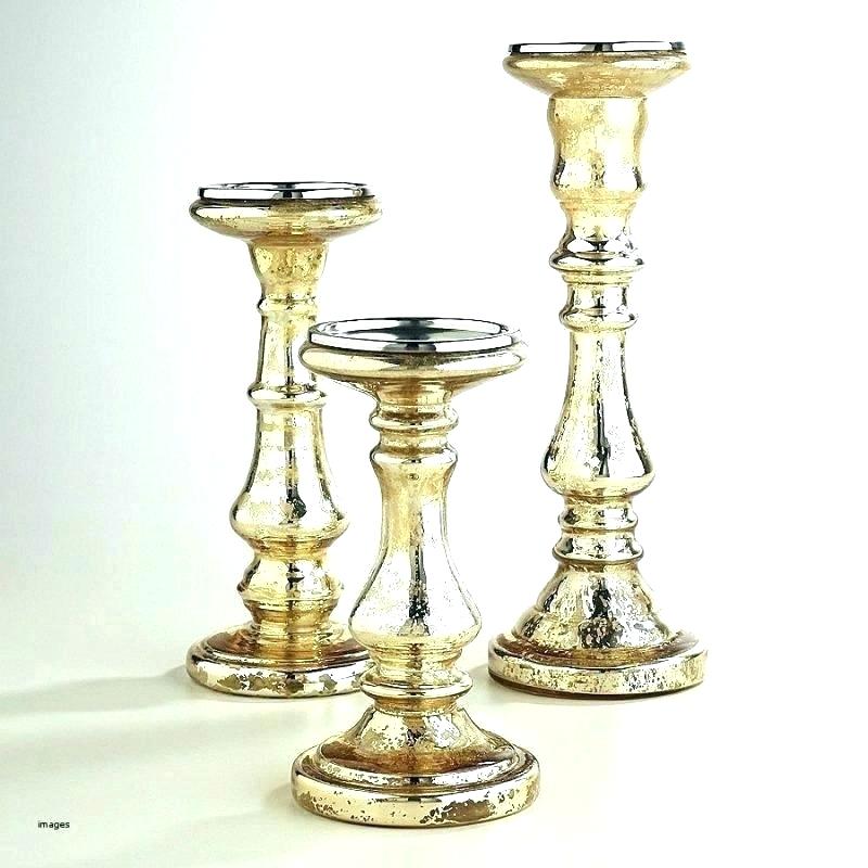 gold mercury candle holders