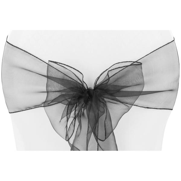 Black organza sashes