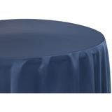 Lamour satin round tablecloth navy blue cu compact
