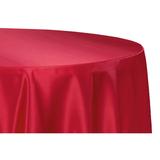 Satin round tablecloth apple red cu compact