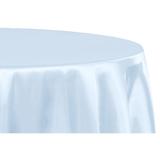 Satin round tablecloth baby blue cu compact