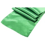Satin table runner kelly green