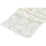 Wedding rosette table runner ivory compact