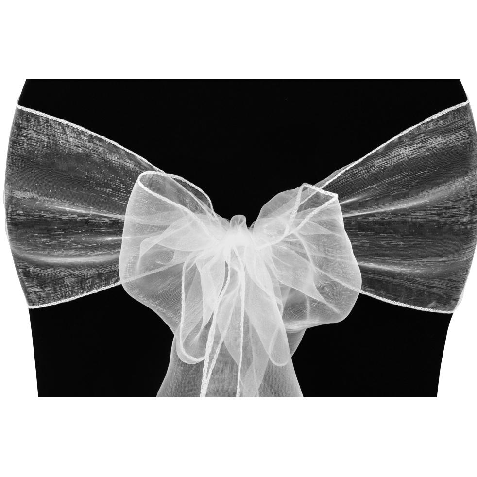 White organza sashes