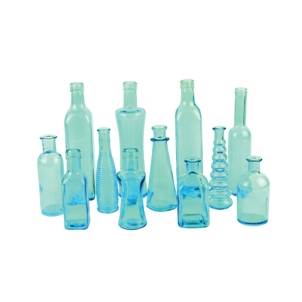 Blue bud vases