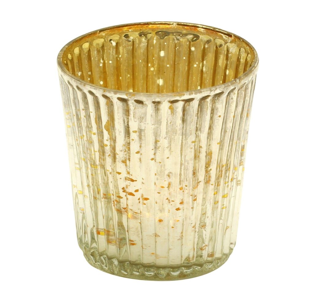 Gold ribbed holder