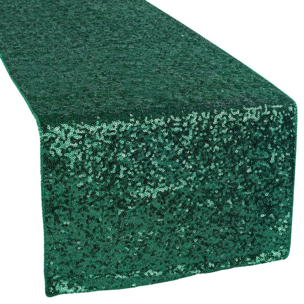 Green sequin runner